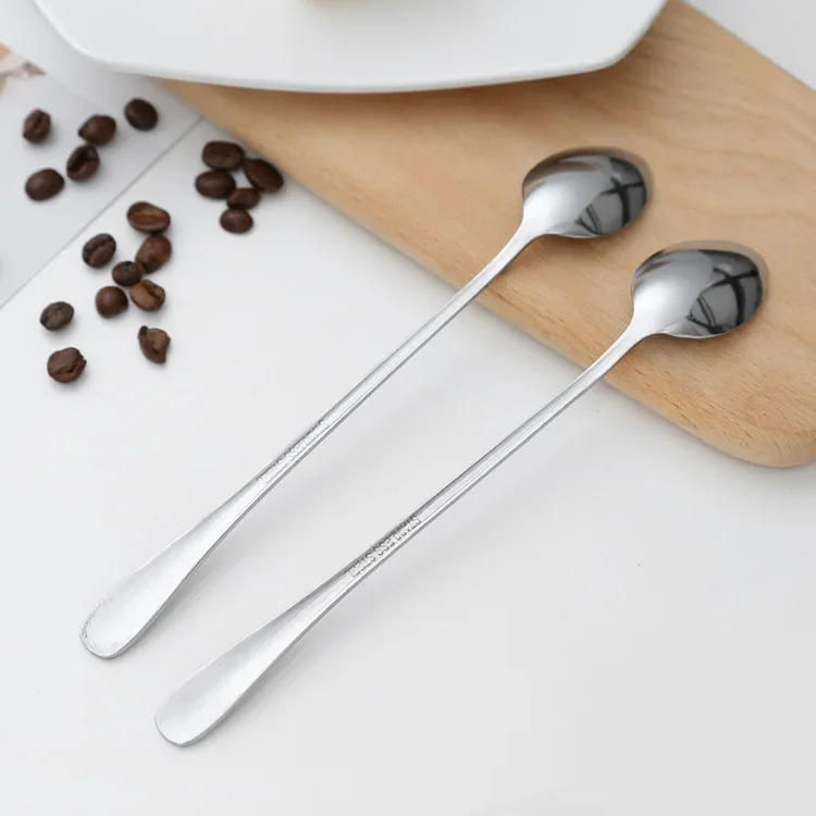 Description Picture 5 of itemStainless Steel Coffee Spoon Long Handle Spoon Creative Ice Cream Spoon Dessert Spoons Teaspoons Kitchen Accessories Bar Tools