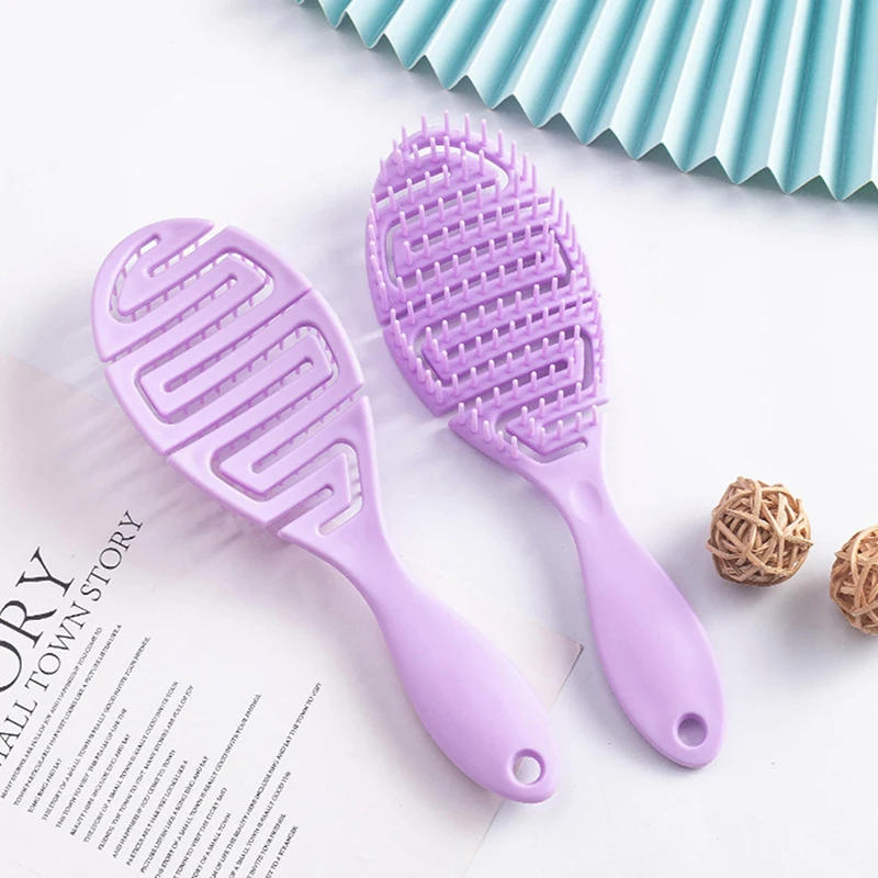 Description Picture 3 of itemHollow Out Hair Brush Scalp Massage Combs Hair Styling Detangler Fast Blow Drying Detangling Tool Wet Dry Curly Hair