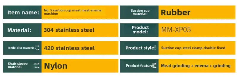 Description Picture 5 of itemManual Meat Grinder, Hand Crank Meat Mincer for Home Kitchen Stainless Steel Blades, Non-Slip Base, Easy to Clean