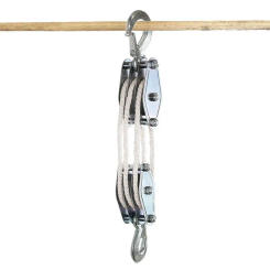 Block And Tackle Rope Pulley Hoist With 6:1 Lifting Power Multifunctional Heavy Duty Pulley System With 2200 Lbs