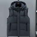 L-8XL Oversize Autumn Winter Vest Men 2023 New Thick Warm Hooded Sleeveless Jacket Men Casual High Quality Plus Size Waistcoat