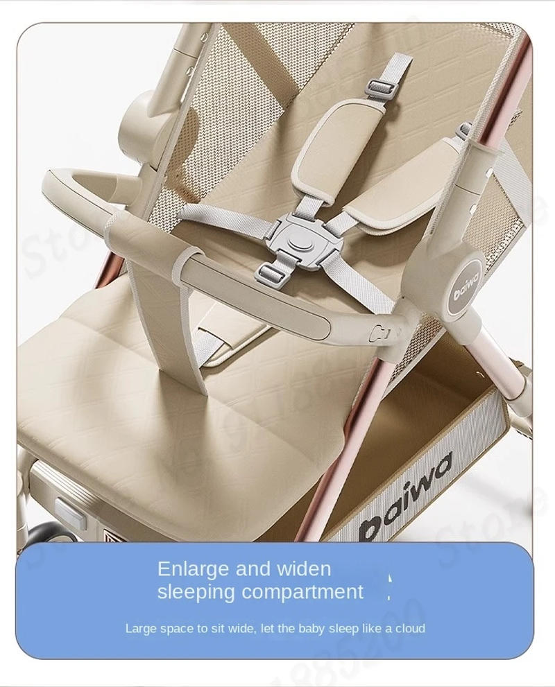 Description Picture 5 of itemLightweight Carry-on Stroller One-handed Foldable with Music Light Canopy for Babies Travel Awning Sitting and Lying Stroller