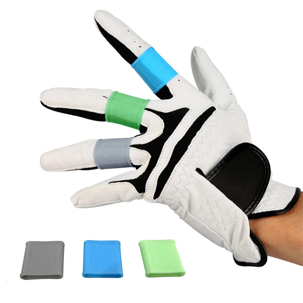 Description Picture 2 of item10Pcs Silicone Golf Finger Sleeves Finger Band Sports Non-Slip Hand Protector Support for Basketball Baseball Tennis Bowling