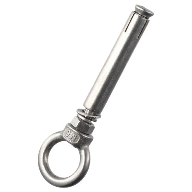 Description Picture 2 of item1/5Pcs Practical Stainless Steel Expansion Anchor Eyebolt M6x70mm Silver Ring Lifting Fastener Bolt Screw Concrete Brick Wall