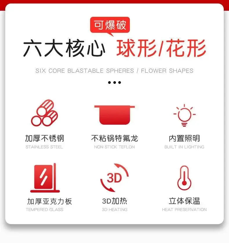 Description Picture 6 of itemPopcorn machine commercial mobile stall fully automatic popcorn machine electric popcorn machine new spherical puffing