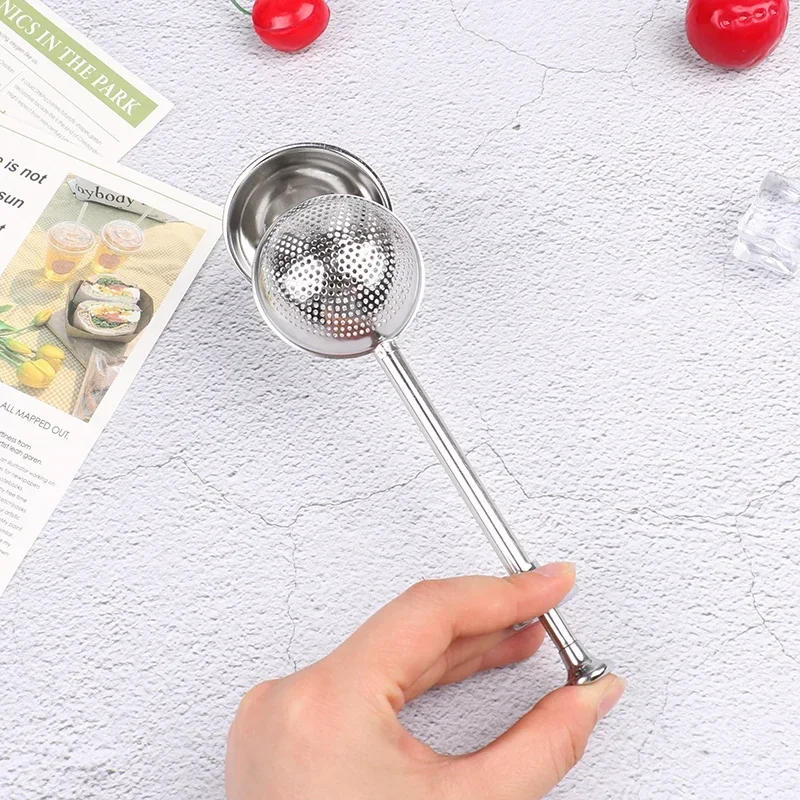 Description Picture 6 of itemTea-strainer Ball Retraction Flour Sieve Shaker DIY Baking Cake Dessert Cocoa Powder Sugar Sifter Sprinkle Spices Coffee Spring