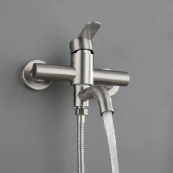 1 PC 304 stainless steel swinging elbow, mixed water valve bathroom hot and cold fish tank faucet, lift rain shower faucet