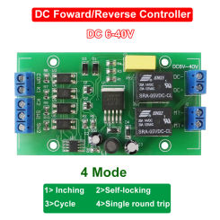TKS-M8 DC 5V 12V 24V DC Motor Forward and Reverse Controller High Current with Limit Relay Driver Lifting Control Board