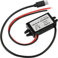 652F  12V 24V to 5V USB C 5A Step Downs Converter Waterproof Power Adapter High Efficiency Power Adapetr 15W for Car Devices