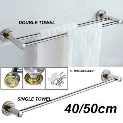 40/50cm Organizer Toilet Bracket Wall Mount Storage Shelf Towel Rack Clothes Holder Bathroom Bar