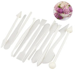 12pcs/set Carving knife Sugarcake Plastic Knife Flower Modelling Cutting Engraving Tool DIY Cake Decoration Accessories Bakeware