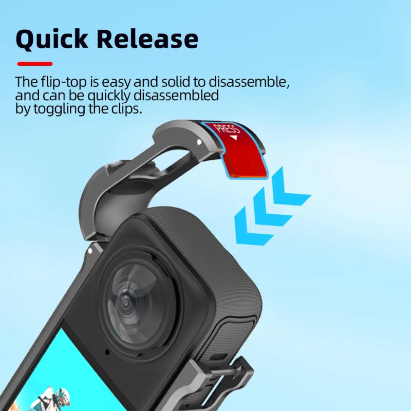 Description Picture 3 of itemMetal Frame for Insta360 X4 Protective Expansion Rabbit Cage Cold Shoe for Camera Horizontal/Vertical Photography Bracket