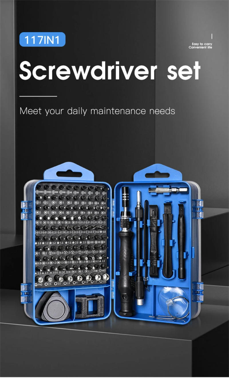 Description Picture 2 of item115/117 in 1 Precision Screwdriver Set Magnetic Torx Hex Screw Driver Bits Professional Repair Tool Kit for iPhone Xiaomi Mac PC