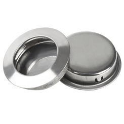 Kitchen Accessories Handle Door Hardware Recessed Round Flush Finger Sliding Stainless Steel Bathroom Hardware