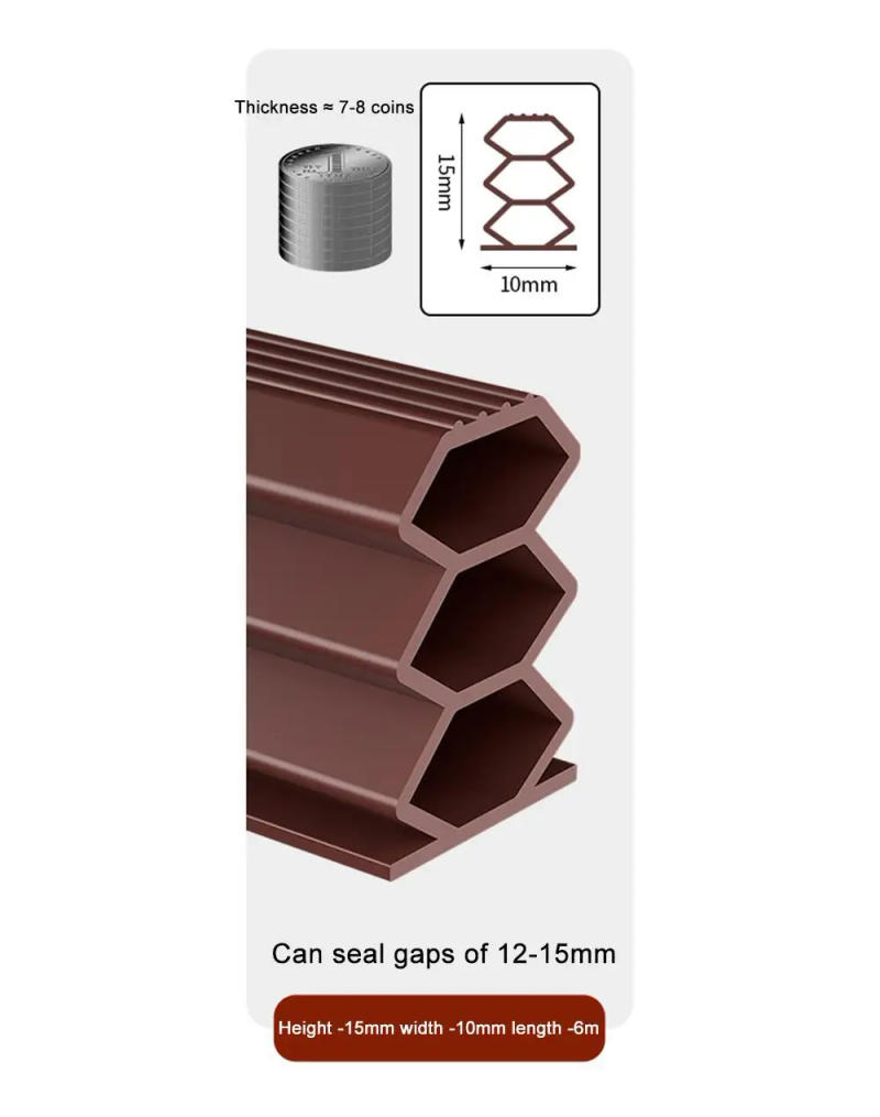 Description Picture 2 of item4-12mm Sealing Strips Water Baffle Gap Window Seal Rubber Glass Door Weatherstrip Bath Screen Bathroom Hardware Accessories