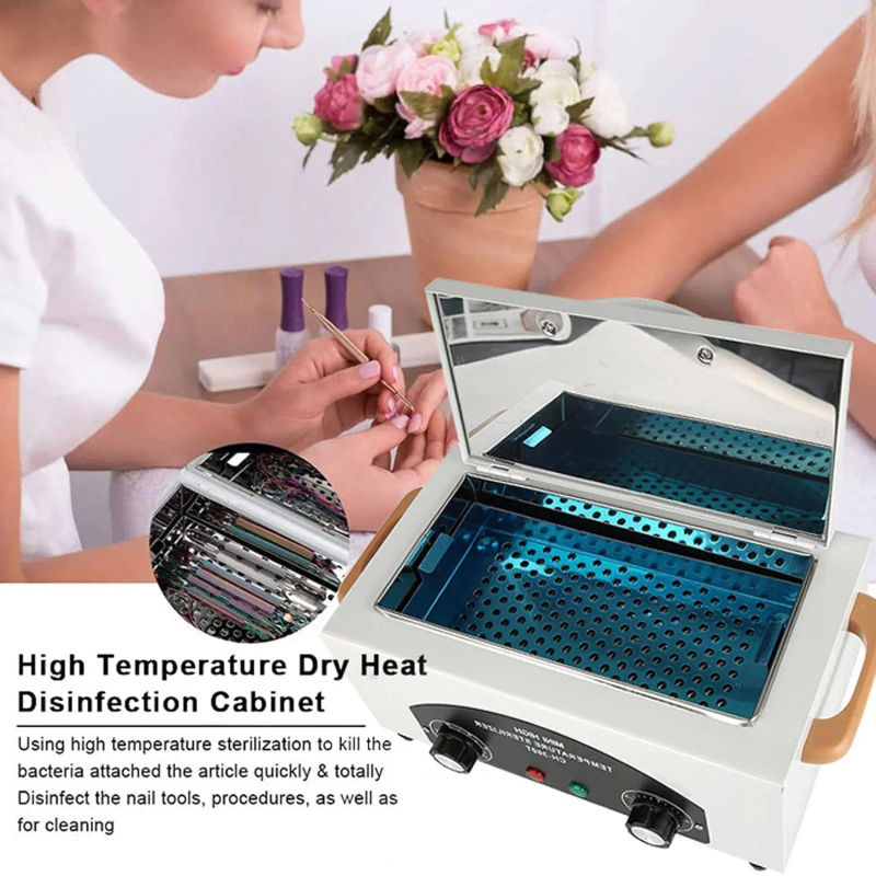 Description Picture 6 of itemYIKOOLIN Heat Sterilizer 300W 1.5L Dry Heat Cabinet High Temp with Stainless Tray Timer and Handle for Sundry Nail Metal Tools