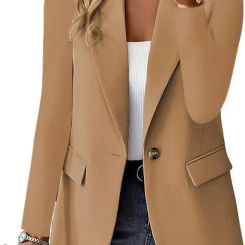 2023 New Women Blazer Fashion Jacket Long Sleeve Casual Business Suit Jackets Coat Elegant Office Lady Blazers Vestes Femme