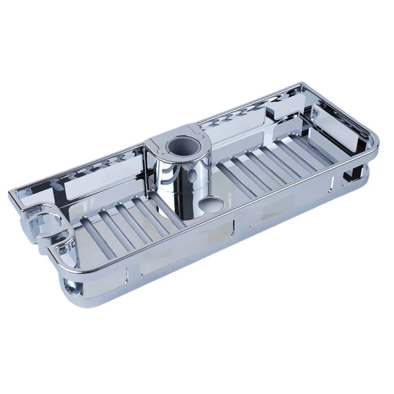 Description Picture 4 of itemBathroom Hanging Pole Shower Basket Tidy Storage Shelf Organiser Tray Rack No Drilling Storage Rack For Bathtub Accessories