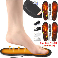 Electric Heated Shoes Pad USB Heated Shoe Insoles Washable Foot Warming Pad Rechargeable Foot Warmer for Winter Camping Fishing