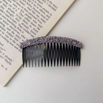 Korean Rhinestone Comb Hair Clip Broken Hair Artifact Teeth Invisible Hair Styling Accessory Shiny Headwear Women