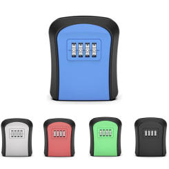 4 Digit Combination Lock Plastic Wall Mounted Key Safe Box Outdoor Weatherproof Key Security Storage Case Door Lock Code Box