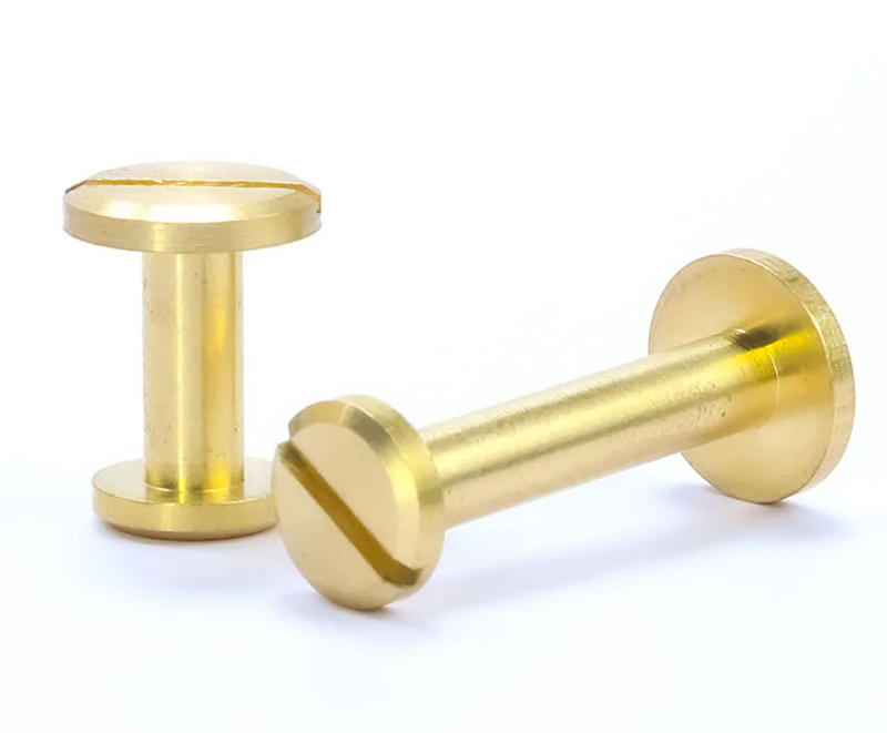 Description Picture 2 of itemNINDEJIN 10sets OD4mm Brass Chicago Screw Leather Rivets Belt Screw M3 Bookbinding Screw Rivet Nails for DIY Jean Belt Handbag