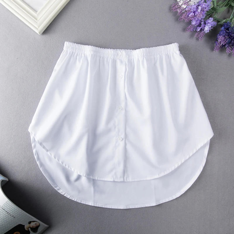 Description Picture 5 of itemS-5XL Women Fake Shirt Hem Detachable Underskirt  Irregular Skirt Tail Blouse Hem Extender Mini Skirt Layered Inner Layer