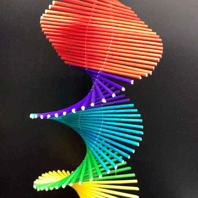 Description Picture 6 of itemColorful Wood Wind Chimes Rainbow Wind Spinner Mobile Chime Lawn Wind Spiral Party Home Decor Garden Ornament Decor DIY Pendant