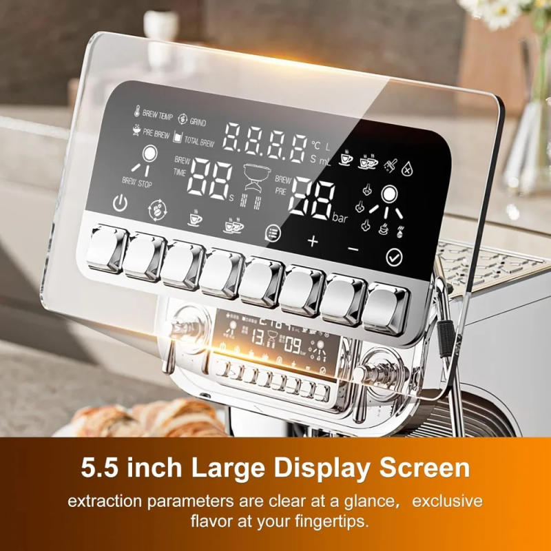 Description Picture 4 of itemTC530 Espresso Machine with Milk Frother，Semi Automatic Coffee Machine with Grinder,Easy To Use Espresso Coffee Maker