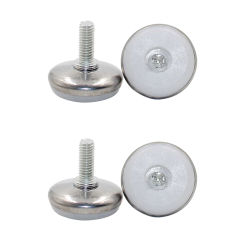 4pcs/pack Easy Install Home Threaded Sofa Bed Hotel Shockproof Joint Stainless Steel Pad Non Slip Furniture Base Universal