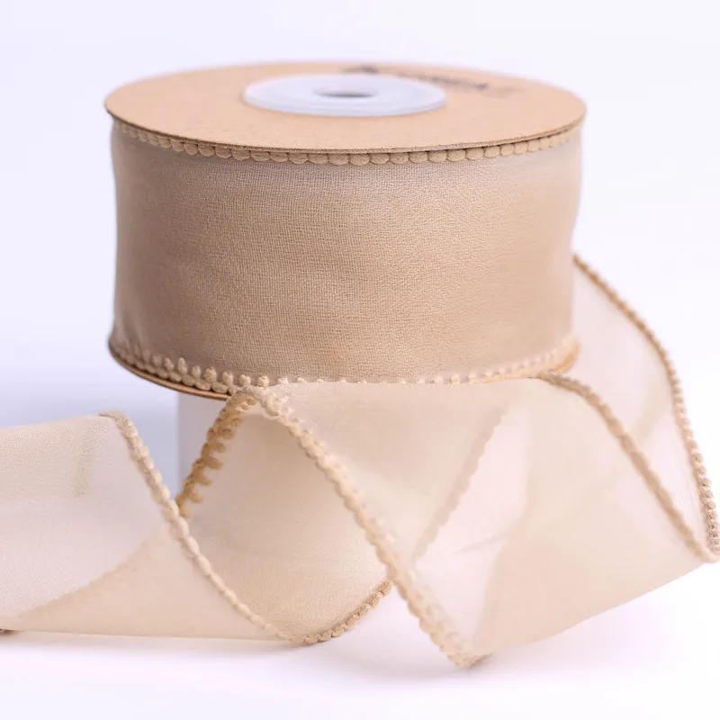 Description Picture 6 of item10 Yards Organza Ribbon Handmade Tape DIY Accessories Girl Hair Clips Bow Satin Gauze Voile Piping Webbing