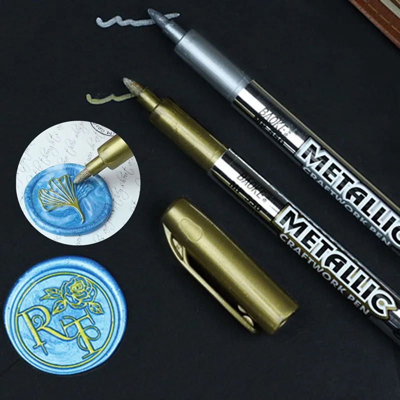 Description Picture 3 of itemSealing Wax Marker Pen Graffiti Wax Seal Wax Coloring Diy Stamp Art Decoration Fireproof Paint Wax Seal Special Coloring Pen