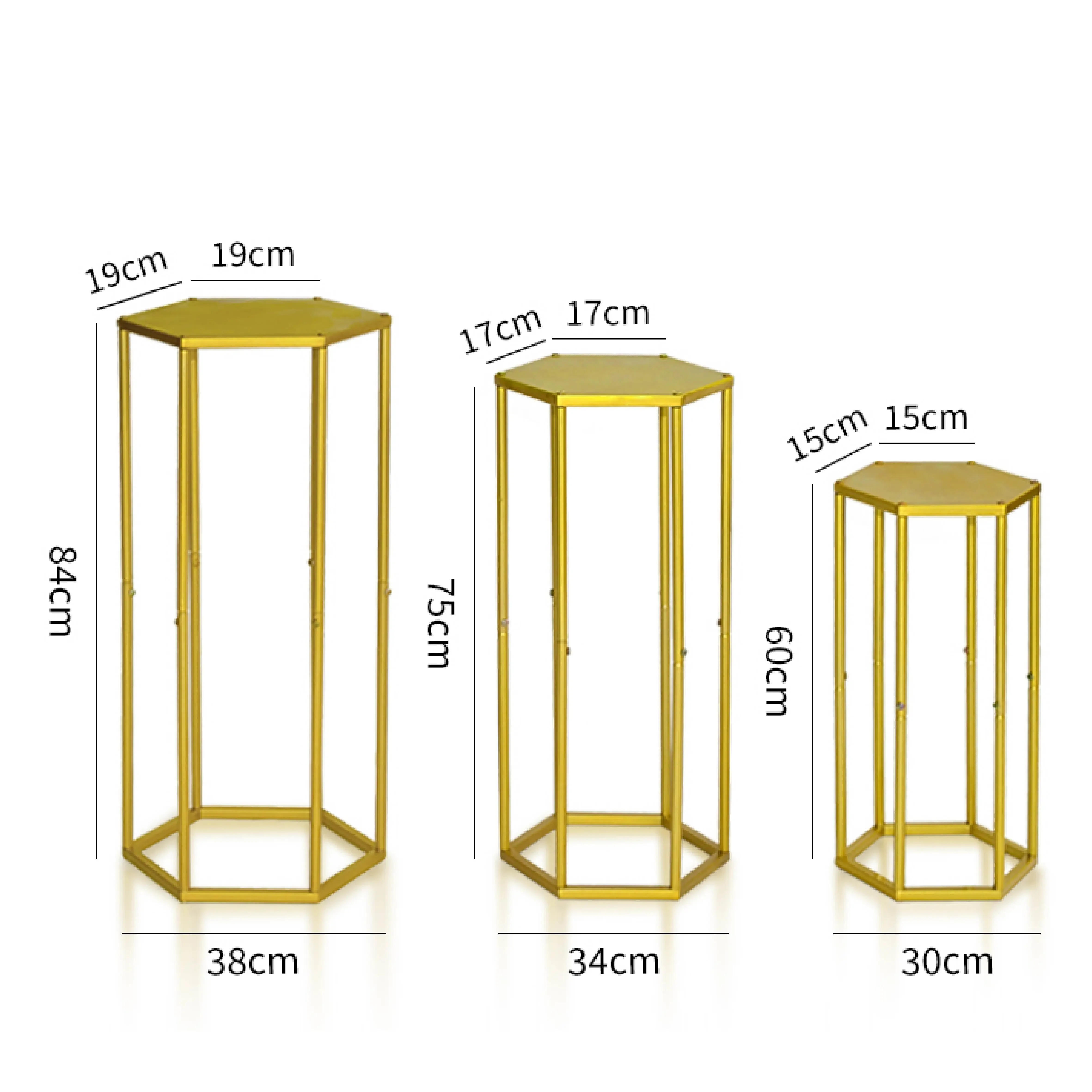 Description Picture 3 of itemSet of Cake Table Cylinders Pedestal Stands for Event & Party kids' birthday home wedding Decoration Made of High Quality Metal