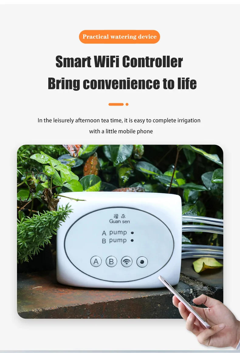 Description Picture 4 of itemWiFi Smart Garden Irrigation Controller Plant Automatic Drip Irrigation System Kit Mobile Phone Control Watering Timer Device