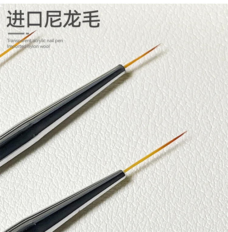 Description Picture 5 of item1/5PC Nail Art Liner Brushes Hand Painted Brush Acrylic UV Gel Colours Paint Builder Drawing Pen DIY Manicure Design Accessories