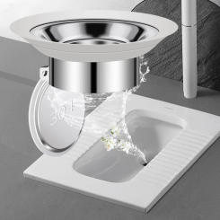 S/L Squatting Pan Anti-smell Plug Stainless steel Toilet Floor Deodorize Stopper Bathtub Anti-blocking Cover Bathroom Accessory