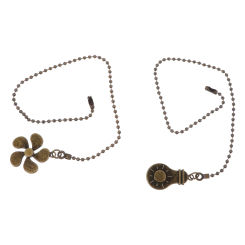 2 Pcs Fan Light Pendant Home Ceiling Fans Locket Chain for Beaded Pull Ball Hanging Decor Crystal Decorative