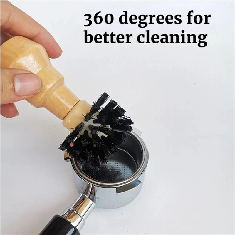 Description Picture 3 of itemProtable Coffee Tamper Cleaning Brush Espresso Grinder Machine Hair Wood Dusting Cleaners 51/54/58mm Barista Kitchen Tools