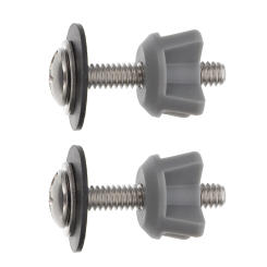 2 Pcs Bolts Toilet Seat Screw Universal Mounting Accessories 4X23X23CM Grey Fittings Hinge Screws Replacement Parts