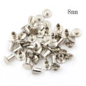 20 Pcs New Strong And Durable Nickel Binding Chicago Screws Nail Rivets Album Craft 5x6mm