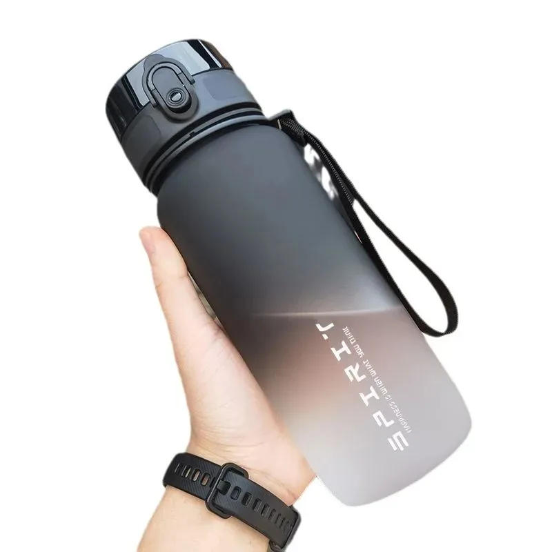 Description Picture 5 of item500/1000ML Sports Water Bottle Large Capacity Leak Proof Colorful Plastic Cup Portable Outdoor Travel Gym Fitness Jugs Drinkware