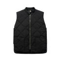 Men's Autumn Winter Warm Vest Sleeveless Jacket Cotton Padded Waistcoat Cargo Work Wear Male Clothes Rhomboid Coat Streetwear