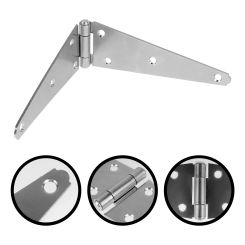 2 Pcs Door Hinge Gate Hinges Barrier Fence Fold Shed Heavy Strap Duty Abs Galvanized Iron Kit for Wooden Barn