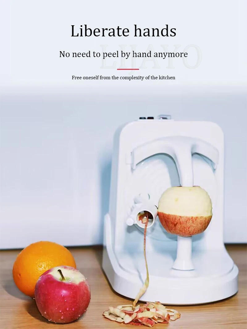 Description Picture 4 of itemElectric Peeler Multifunctional Household Automatic Peeler Orange Fruit Scraper Shaver Oranges Kitchen Appliance Appliances 220V