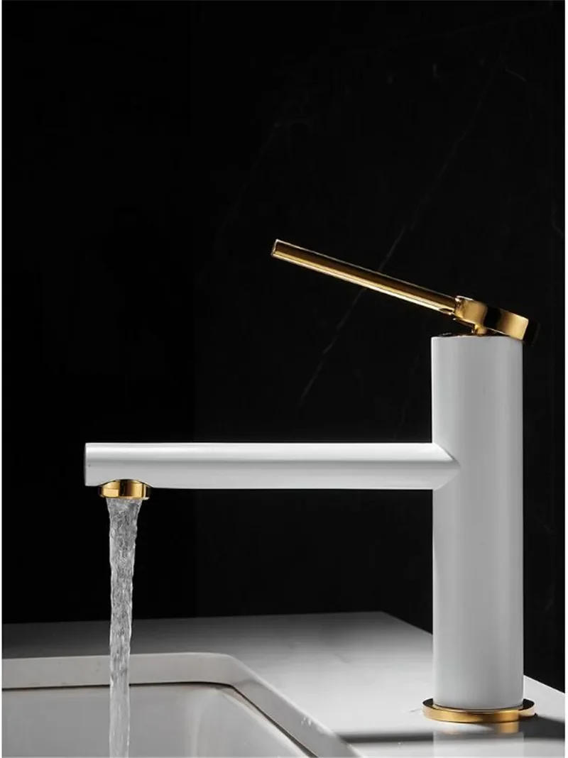 Description Picture 3 of itemBasin Faucet Brass Bathroom Mixer Tap Black/Grey Wash  Single Handle Hot and Cold