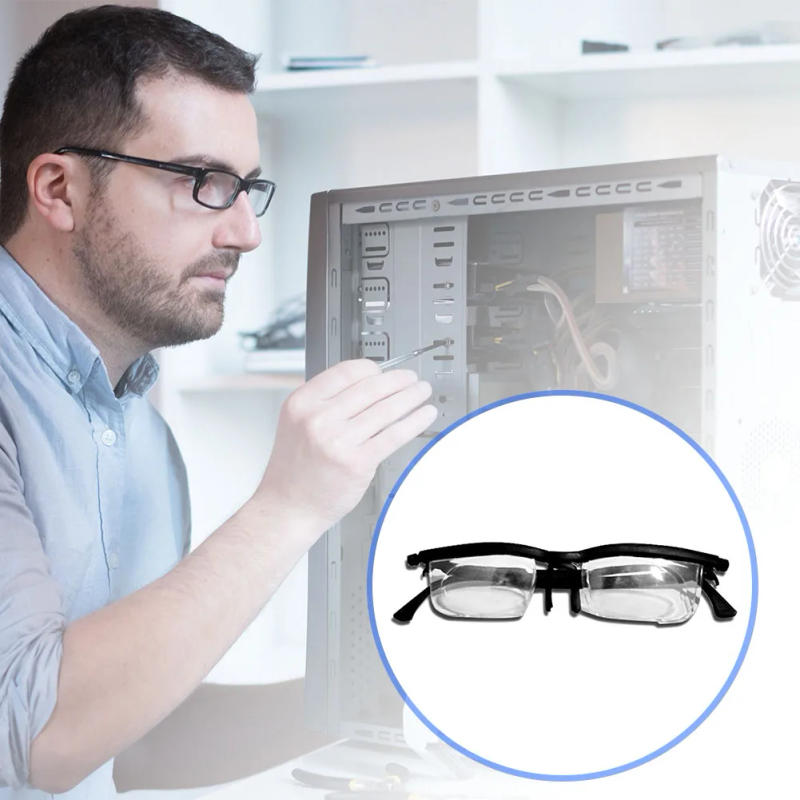 Description Picture 5 of itemReading Glasses Magnifiers Dial Adjustable Glasses Variable Focus for Reading Distance Vision Eyeglass Optical Instruments