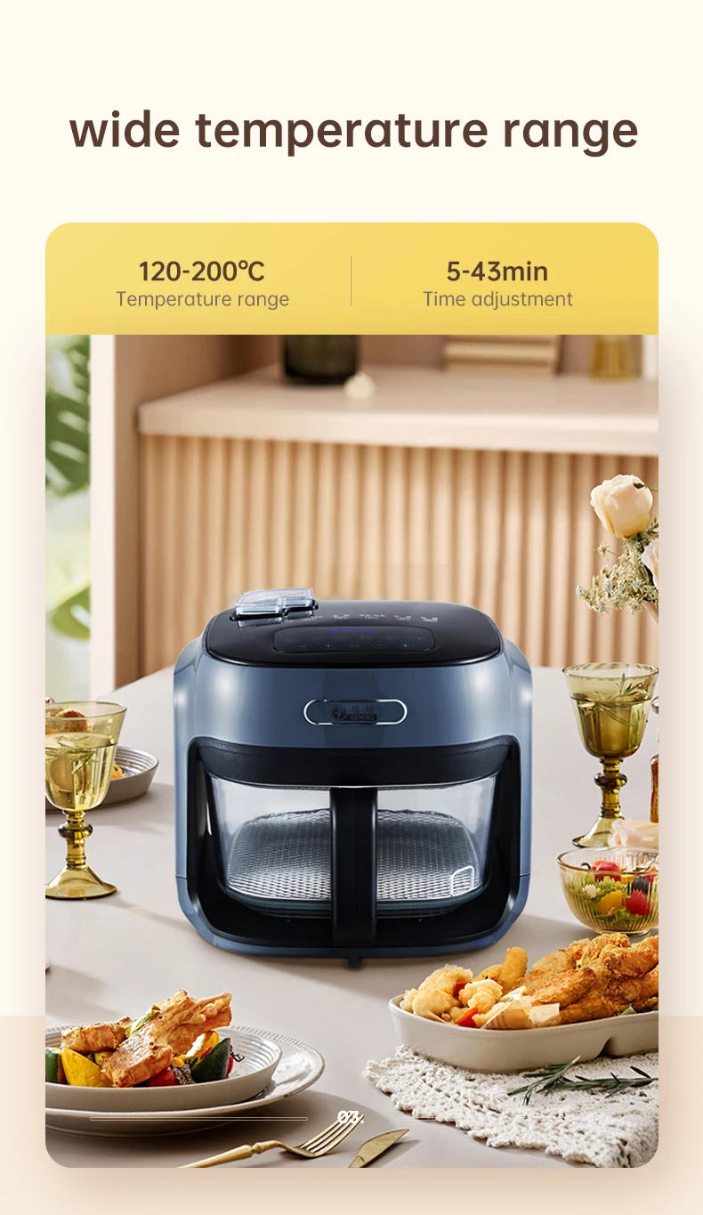Description Picture 5 of itemFactory Direct 7L 220V Oil-Free Air Fryer with Grill Customized Logo 220V Oven