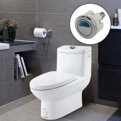 Toilet Push Button Dual Flush Water Saving Chrome Universal Button Plating Bathroom Accessories Toilet Seat