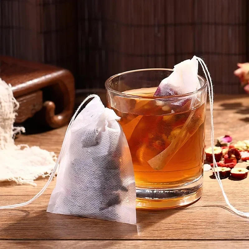 Description Picture 6 of item200/50PCS Non-woven Tea Bags Disposable Teabags with Drawstring Sealing Coffee Spice Tea Filter Paper Infuser Kitchen Teaware