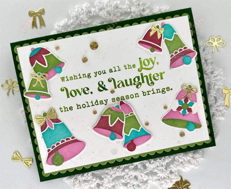 Description Picture 2 of itemWreathed in Joy Metal Cutting Dies Stamps Stencil DIY Scrapbook Season's Sweetings Baking Spirits Bright Handmade Greeting Cards